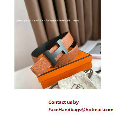 Hermes Constance belt buckle  &  Reversible leather strap 38 mm 03 2023